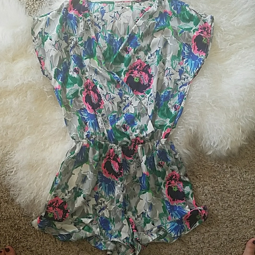 Bright floral romper, great for SPRING BREAK